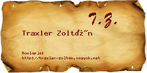 Traxler Zoltán névjegykártya